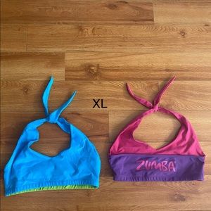 Zumba halter bras.